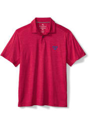 Tommy Bahama SMU Mustangs Mens Red Delray Short Sleeve Polo