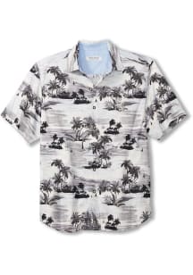 Tommy Bahama Chicago White Sox Mens Black Sport Tropical Horizons Shirt Short Sleeve Dress Shirt