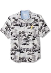Tommy Bahama Pittsburgh Pirates Mens Black Sport Tropical Horizons Shirt Short Sleeve Dress Shir..