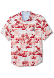 Tommy Bahama St Louis Cardinals Mens Red Sport Tropical Horizons Shirt Short Sleeve Dress Shirt