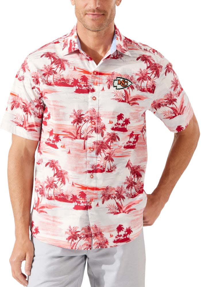 Men's Tommy Bahama Red Louisville Cardinals Tropical Horizons Button-Up  Shirt