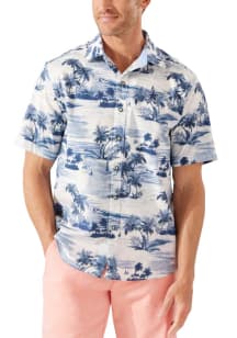 Tommy Bahama Dallas Cowboys Mens Blue Tropical Horizons Short Sleeve Dress Shirt