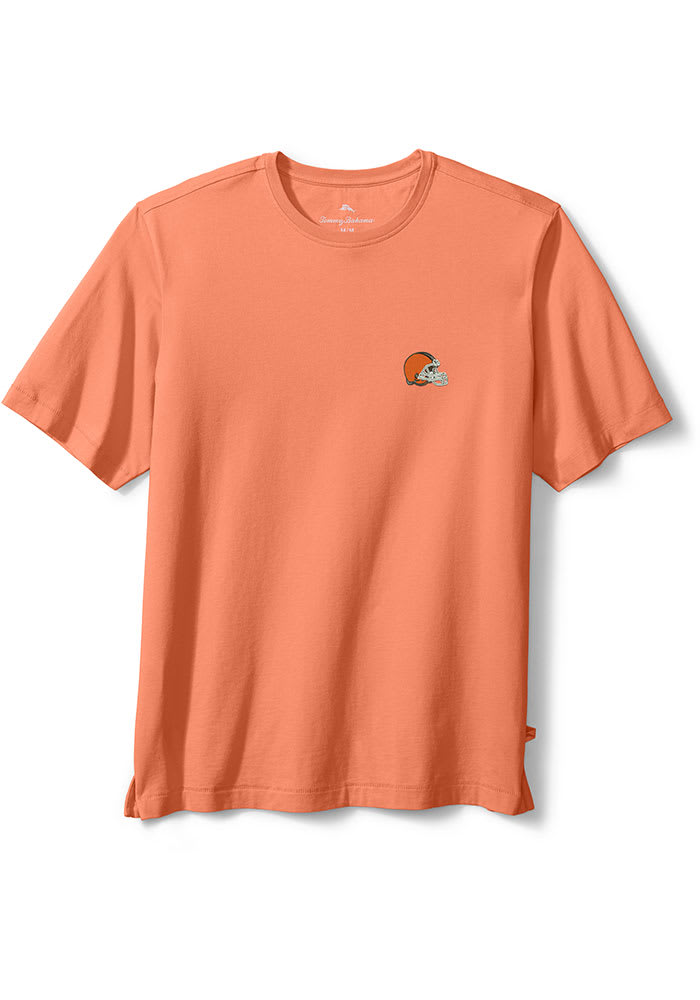 Tommy Bahama Cleveland Browns Orange Bali Skyline Short Sleeve Fashion T Shirt