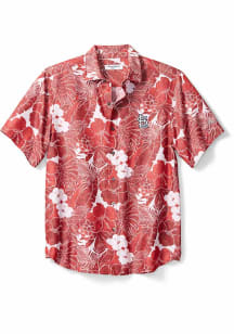 Tommy Bahama St Louis Cardinals Mens Red Sport Coconut Point Playa Flora Shirt Short Sleeve Dres..