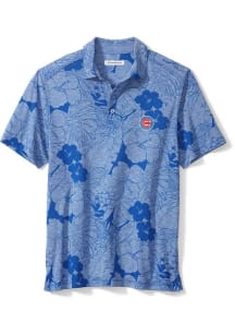 Tommy Bahama Chicago Cubs Mens Light Blue Miramar Blooms Short Sleeve Polo
