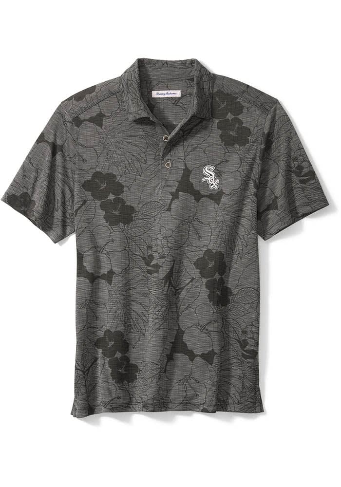 売れ筋商品|||トッミーバハマ シャツ トップス レディース Men's Black Chicago White Sox Miramar Blooms Polo Shirt Black Tommy Bahama Chicago White Sox Mens Miramar Blooms BLACK