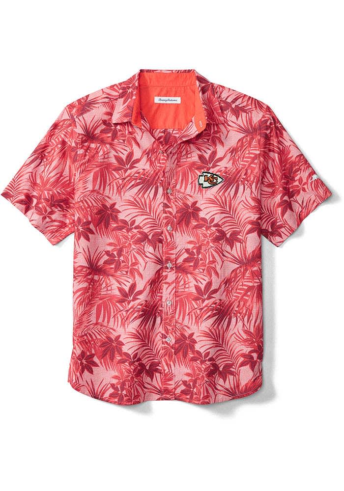 Kansas City Chiefs Tommy Bahama Short Sleeve Reign Forest Fronds Button  Down Shirt - Red