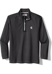 Tommy Bahama Michigan State Spartans Mens Grey Sport on Deck Long Sleeve 1/4 Zip Pullover