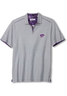 Tommy Bahama K-State Wildcats Mens Grey Sport Tailgater Short Sleeve Polo