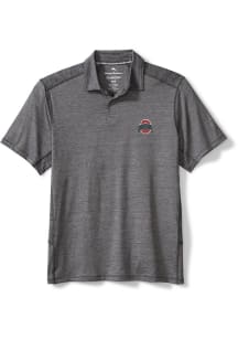 Mens Ohio State Buckeyes Grey Tommy Bahama Delray Short Sleeve Polo Shirt