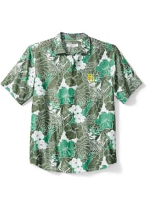 Tommy Bahama Baylor Bears Mens Green Sport Coconut Point Playa Flora Short Sleeve Dress Shirt