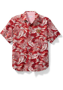 Tommy Bahama Iowa State Cyclones Mens Red Sport Aqua Lush Short Sleeve Dress Shirt