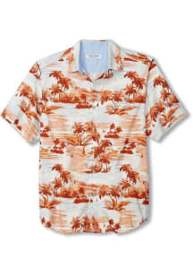 Tommy Bahama Oklahoma State Cowboys Mens Orange Sport Tropical Horizons Short Sleeve Dress Shirt