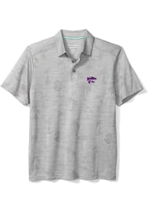 Tommy Bahama K-State Wildcats Mens Grey Sport Palm Short Sleeve Polo