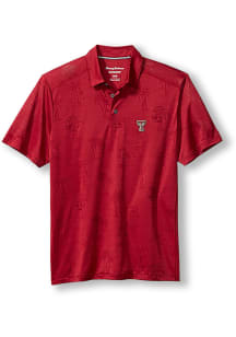 Tommy Bahama Texas Tech Red Raiders Mens Red Sport Palm Short Sleeve Polo