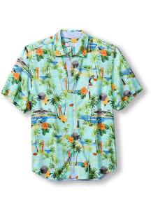 Tommy Bahama Cincinnati Bearcats Mens Light Blue Endzone Isles Short Sleeve Dress Shirt