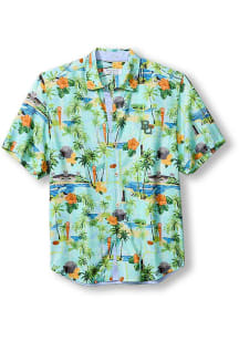 Tommy Bahama Baylor Bears Mens Light Blue Endzone Isles Short Sleeve Dress Shirt