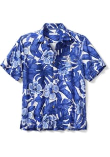 Tommy Bahama Kentucky Wildcats Mens Blue Floral Lush Short Sleeve Dress Shirt