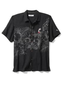 Tommy Bahama Cincinnati Bearcats Mens Black Islandzone Game Short Sleeve Dress Shirt