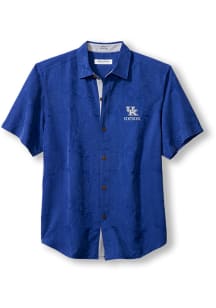 Tommy Bahama Kentucky Wildcats Mens Blue Sport Coconut Short Sleeve Dress Shirt