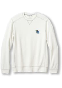 Tommy Bahama Kansas Jayhawks Mens White Sport Tobago Long Sleeve Fashion Sweatshirt