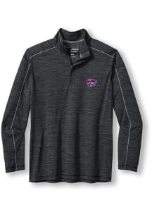 Tommy Bahama K-State Wildcats Mens Black Islandzone Player Long Sleeve 1/4 Zip Pullover