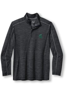 Tommy Bahama Michigan State Spartans Mens Black Islandzone Player Long Sleeve 1/4 Zip Pullover