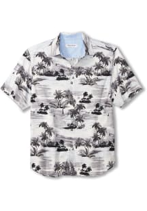 Tommy Bahama Philadelphia Eagles Mens Black Tropical Horizons Short Sleeve Dress Shirt
