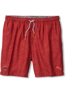 Forever Collectibles Ohio State Buckeyes Mens Red Swim Trunk Shorts
