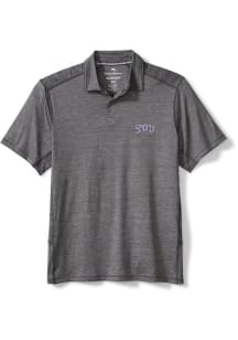 Tommy Bahama TCU Horned Frogs Mens Charcoal Delray Short Sleeve Polo