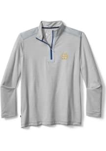 Tommy Bahama Notre Dame Fighting Irish Mens Grey Sport on Deck Long Sleeve 1/4 Zip Pullover