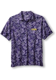 Tommy Bahama LSU Tigers Mens Purple Tropical Score Short Sleeve Polo