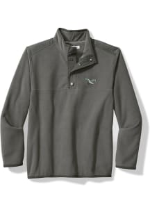 Tommy Bahama Philadelphia Eagles Mens Grey FIELD RUNNER SNAP Long Sleeve 1/4 Zip Pullover
