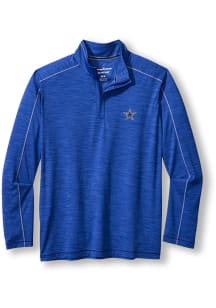 Tommy Bahama Dallas Cowboys Mens Blue ISLANDZONE PLAYER POINT Long Sleeve 1/4 Zip Pullover