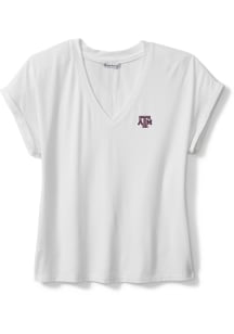 Tommy Bahama Texas A&amp;M Aggies Womens White Kauai Jersey Short Sleeve T-Shirt