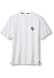 Tommy Bahama Oklahoma Sooners White Sport Bali Beach Crew Short Sleeve Fashion T Shirt