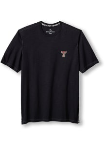 Tommy Bahama Texas Tech Red Raiders Black Sport Bali Beach Crew Short Sleeve Fashion T Shirt