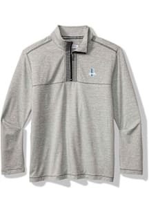 Tommy Bahama Detroit Lions Mens Grey High Score Long Sleeve Qtr Zip Pullover