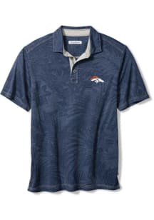 Tommy Bahama Denver Broncos Mens Navy Blue Sport Santiago Paradise Short Sleeve Polo