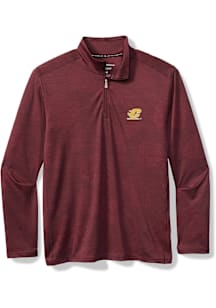 Tommy Bahama Central Michigan Chippewas Mens Maroon SPORT DELRAY FROND Long Sleeve Qtr Zip Pullove..