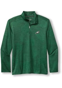 Tommy Bahama Philadelphia Eagles Mens Kelly Green Sport Delray Frond Long Sleeve Qtr Zip Pullove..