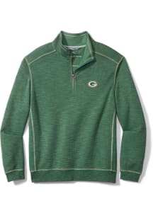 Tommy Bahama Green Bay Packers Mens Green Tobago Bay Long Sleeve Qtr Zip Pullover