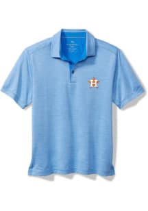 Tommy Bahama Houston Astros Mens Light Blue San Raphael Short Sleeve Polo