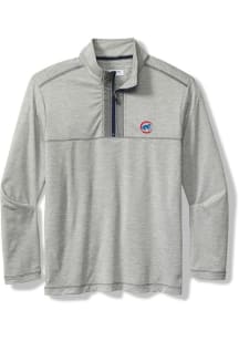 Tommy Bahama Chicago Cubs Mens Blue HIGH SCORE HALF ZIP Long Sleeve Qtr Zip Pullover