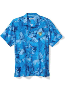 Tommy Bahama Milwaukee Brewers Mens Light Blue SPORT BAHAMA COAST NUEVO FRONDS CAMP Short Sleeve D..