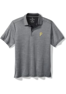 Tommy Bahama Pittsburgh Pirates Mens Black SPORT SAN RAPHAEL POLO Short Sleeve Fashion Polo
