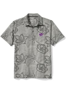 Mens K-State Wildcats Grey Tommy Bahama Sport Delray Fresco Short Sleeve Fashion Polo