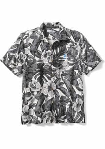 Tommy Bahama Detroit Lions Mens Grey Floral Lush Camp Short Sleeve Dress Shirt
