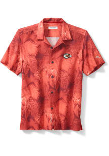 Tommy Bahama Kansas City Chiefs Mens Red Sport Bahama Coast Luminescent Fronds Short Sleeve Dres..