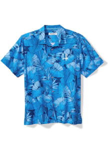 Tommy Bahama Detroit Lions Mens Light Blue SPORT BAHAMA COAST NUEVO FRONDS CAMP Short Sleeve Dress..